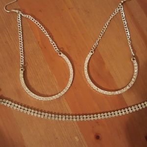 Rhinestone EARRINGS,bracelet